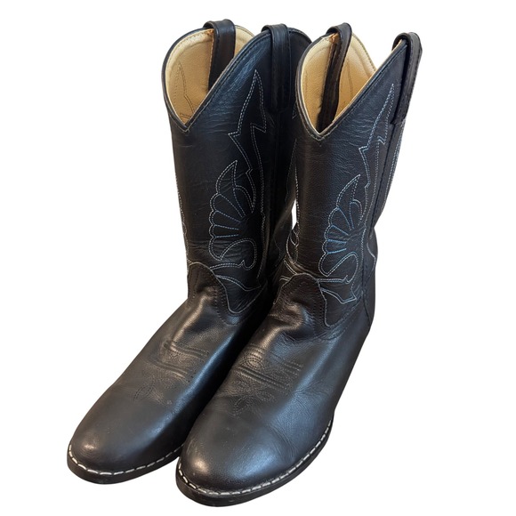 Masterson Boot Co RB2001Y Black Leather Cowboy Boots Youth‎ 4.5D (Women's 6–6.5) - Picture 10 of 11